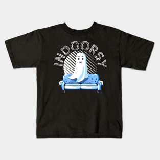 Indoorsy- A cut loner ghost Kids T-Shirt